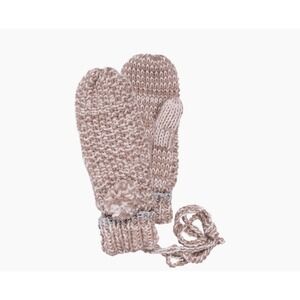Muk Luks Womens Handwear OSFM Neutral Warm Cozy Knit Mittens